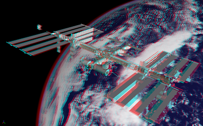 ISS anaglyphic stereo