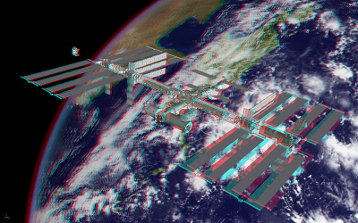 ISS anaglyphic stereo