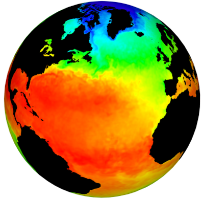 northern atlantic temperature, aug 2013